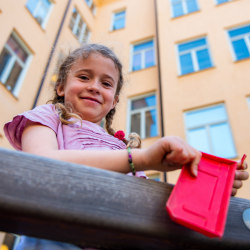 Young girl in the playground