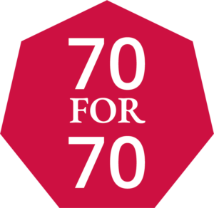 70 for 70 logo
