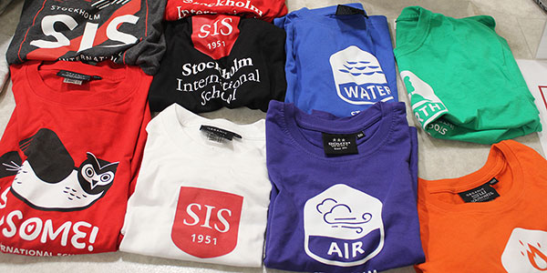 selection of SIS t-shirts